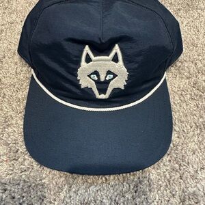 Greyson Dark Blue Hat with Wolf Design